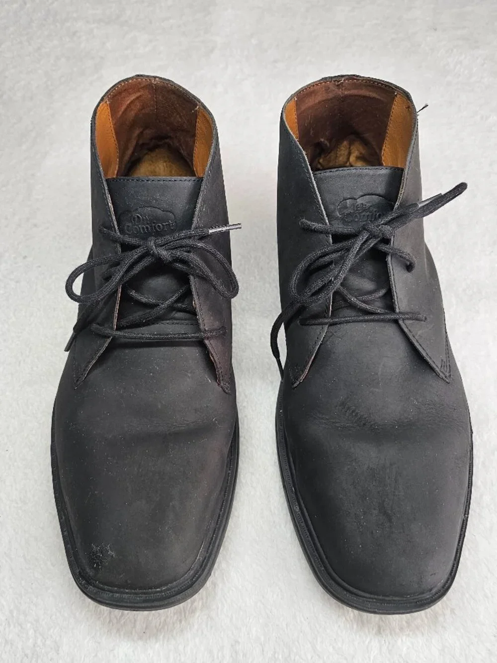 Dr. Comfort Ruk Men's Casual Boots in black leather